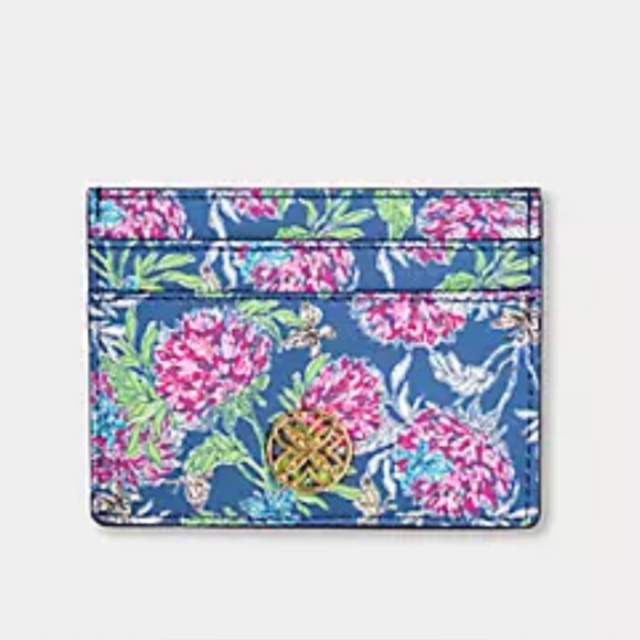 NWT Lilly Pulitzer card case Multi Dahlia Licious Accessories - Picture 1 of 2
